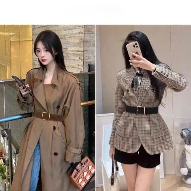 Thắt lưng nữ da lộn pin buckle - Phối dễ dàng với quần jeans, giá chỉ 59.166 VND