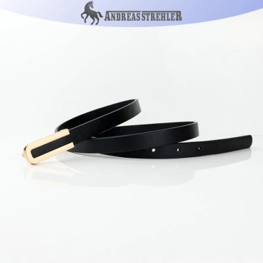 Thắt Lưng Nữ Da Mỏng Tối Giản Khóa Pin - Phối Hoàn Hảo Cho Quần Jean và Váy