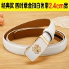 Thắt Lưng Nữ Da Thật Chính Hãng Khóa Tự Động Trắng Phối Jean Giao Nhanh 181k 9
