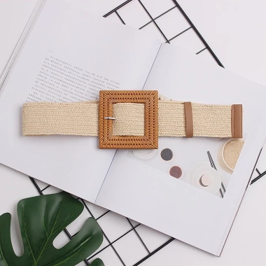 Thắt lưng nữ dây bện PP co giãn mặt vuông - Thời trang mùa hè, chỉ 59.773₫ 4