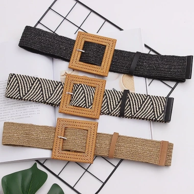 Thắt lưng nữ dây bện PP co giãn mặt vuông - Thời trang mùa hè, chỉ 59.773₫ 6