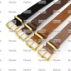 Thắt lưng nữ HYCEO da lộn đa năng, khóa chốt vàng 3,3cm, phụ kiện thời trang quần jean - Giá ưu đãi 102.300 VND