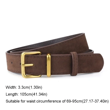 Thắt lưng nữ HYCEO da lộn đa năng, khóa chốt vàng 3,3cm, phụ kiện thời trang quần jean - Giá ưu đãi 102.300 VND 10