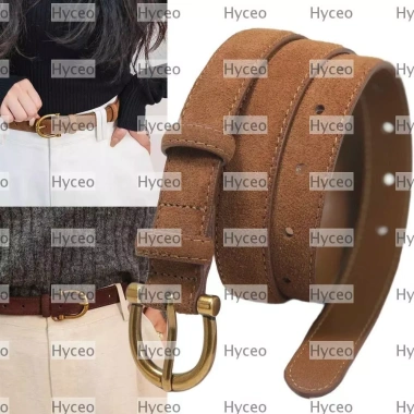 Thắt lưng nữ HYCEO da lộn sang trọng đa năng, khóa chốt thời trang, dây rộng trang trí váy: chỉ 97.900₫