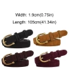 Thắt lưng nữ HYCEO da lộn sang trọng đa năng, khóa chốt thời trang, dây rộng trang trí váy: chỉ 97.900₫ 2