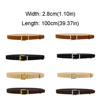 Thắt lưng nữ HYCEO da lộn vintage đa năng, pin khóa sang trọng chỉ 88.000₫