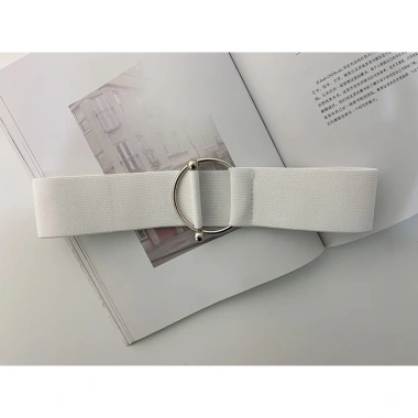 Thắt Lưng Nữ Khóa Tròn Co Giãn Đen Trắng - Phong cách thanh lịch, giá ưu đãi 55.178 5