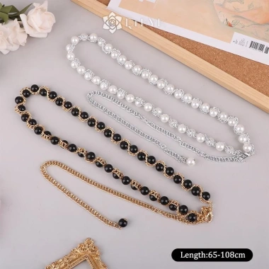 Thắt lưng nữ Qrhyk Ngọc Trai co giãn - Thanh lịch, khóa an toàn, dây xích thời trang, 66.440₫ 5
