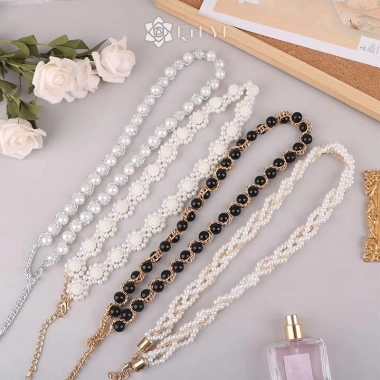 Thắt lưng nữ Qrhyk Ngọc Trai co giãn - Thanh lịch, khóa an toàn, dây xích thời trang, 66.440₫ 6