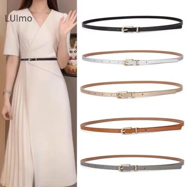 Thắt Lưng Nữ Skinny Đen Trắng Xám Khóa Pin Điều Chỉnh Phối Jeans Mùa Hè 26.550 VND