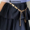 Thắt Lưng Nữ Vintage Onetimingfine Kim Loại Ngôi Sao Pentagram Dây Xích - 68.300₫ 6