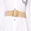 Thắt Lưng OFF WHITE Dệt Kim Bohemian Co Giãn Màu Trắng Thời Trang Nữ Cao