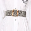 Thắt Lưng OFF WHITE Dệt Kim Bohemian Co Giãn Màu Trắng Thời Trang Nữ Cao 2