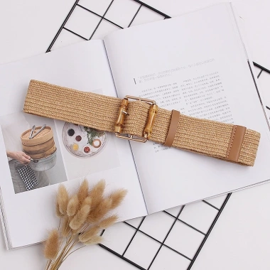 Thắt Lưng OFF WHITE Dệt Kim Bohemian Co Giãn Màu Trắng Thời Trang Nữ Cao 8 Thắt Lưng OFF WHITE Dệt Kim Bohemian Co Giãn Màu Trắng Thời Trang Nữ Cao 8