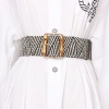 Thắt Lưng OFF WHITE Dệt Kim Bohemian Co Giãn Màu Trắng Thời Trang Nữ Cao 11
