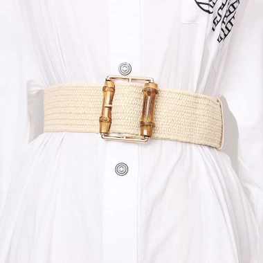 Thắt Lưng OFF WHITE Dệt Kim Bohemian Co Giãn Màu Trắng Thời Trang Nữ Cao 12 Thắt Lưng OFF WHITE Dệt Kim Bohemian Co Giãn Màu Trắng Thời Trang Nữ Cao 12