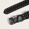 Thắt lưng punk skull da gothic đinh tán, điều chỉnh được, unisex 78.320₫ 6