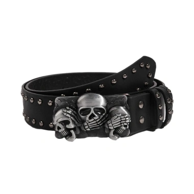 Thắt lưng punk skull da gothic đinh tán, điều chỉnh được, unisex 78.320₫ 8