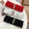 Thắt lưng ren co giãn nữ thời trang màu đen - Phụ kiện sang trọng giảm giá 23% 3