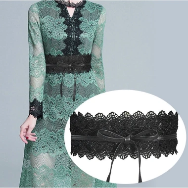Thắt Lưng Ren Phối Nơ Đen Trắng Thời Trang Nữ Giá Ưu Đãi 60.379 2