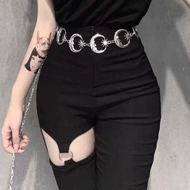 Thắt lưng retro kim loại hình vầng dương - Phụ kiện thời trang 44.000, giao nhanh 3