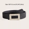 Thắt Lưng Sequin PU Rộng Khóa Vuông Kim Cương Phong Cách Punk Y2K cho Bé Gái 2