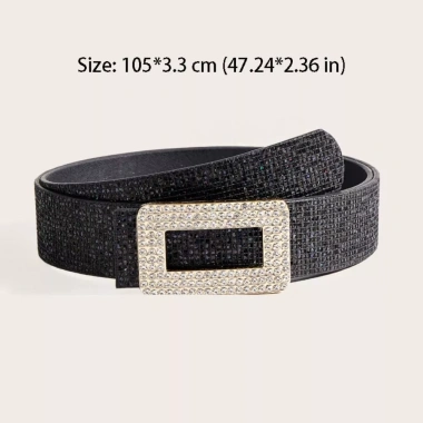 Thắt Lưng Sequin PU Rộng Khóa Vuông Kim Cương Phong Cách Punk Y2K cho Bé Gái 2 Thắt Lưng Sequin PU Rộng Khóa Vuông Kim Cương Phong Cách Punk Y2K cho Bé Gái 2