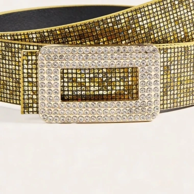 Thắt Lưng Sequin PU Rộng Khóa Vuông Kim Cương Phong Cách Punk Y2K cho Bé Gái 8 Thắt Lưng Sequin PU Rộng Khóa Vuông Kim Cương Phong Cách Punk Y2K cho Bé Gái 8