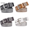 Thắt Lưng Unisex Punk Gothic Hạt Vuông Kim Loại Đinh Tán, Tự Tân - Giá 67.000