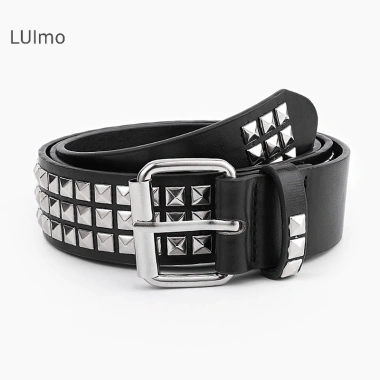 Thắt Lưng Unisex Punk Gothic Hạt Vuông Kim Loại Đinh Tán, Tự Tân - Giá 67.000