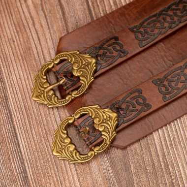 Thắt lưng Viking Renaissance SEIZ6O PU Celtic dập nổi, họa tiết cổ điển thời trung cổ - Giá ưu đãi 192.500đ 7