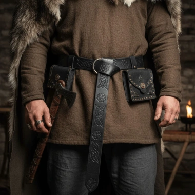 Thắt lưng Viking Renaissance SEIZ6O PU Celtic dập nổi, họa tiết cổ điển thời trung cổ - Giá ưu đãi 192.500đ 8