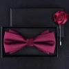 Thắt Nơ Nam Cưới Chổi Sang Trọng - Nơ Burgundy và Đen Hàn Quốc, Giá Ưu Đãi 112k 2