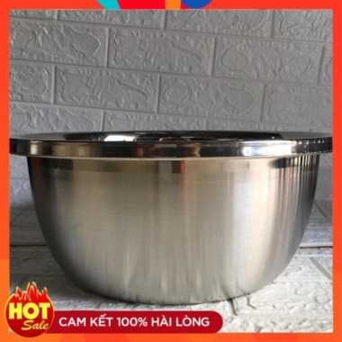 Thau chậu sâu lòng inox 304 siêu dày đa size 18-40cm, bát trộn bột inox - Giá chỉ 25.000đ