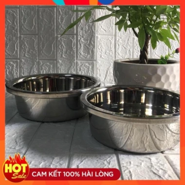 Thau chậu sâu lòng inox 304 siêu dày đa size 18-40cm, bát trộn bột inox - Giá chỉ 25.000đ 7 Thau chậu sâu lòng inox 304 siêu dày đa size 18-40cm, bát trộn bột inox - Giá chỉ 25.000đ 7