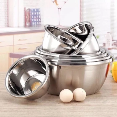Thau inox sâu lòng, chậu sâu siêu dày 18-36cm - Độ bền cao, Giá chỉ 24.900₫ 5