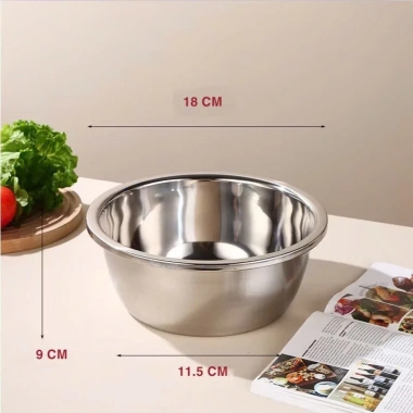 Thau inox sâu lòng, chậu sâu siêu dày 18-36cm - Độ bền cao, Giá chỉ 24.900₫ 9