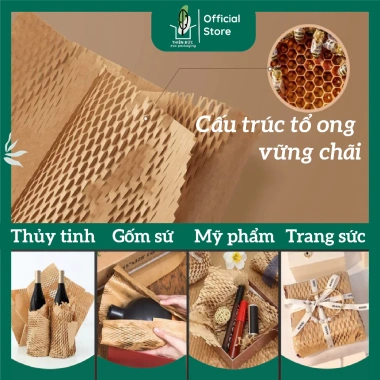 Thay Thế Xốp Hơi – Cuộn Giấy Xi Măng 50cm 30m & 100m Tổ Ong Kraft Thân Thiện Môi Trường – Giá 105.600₫ 2