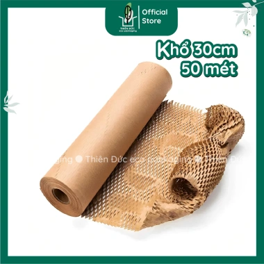 Thay Thế Xốp Hơi – Cuộn Giấy Xi Măng 50cm 30m & 100m Tổ Ong Kraft Thân Thiện Môi Trường – Giá 105.600₫ 10