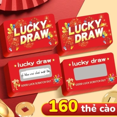 Thẻ cào may mắn Tết 2.026 Combo 160 thẻ quà dễ thương - Lời chúc đầu năm, trải nghiệm cào thưởng - Giá 40.000₫ 2