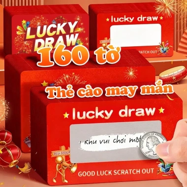 Thẻ cào may mắn Tết 2.026 Combo 160 thẻ quà tặng, lời chúc trúng thưởng - 39.960đ