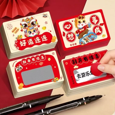 Thẻ Cào Tết Gojo 20 chiếc – Trầy xước, phim ngựa, phiếu vé DIY quà tặng vui