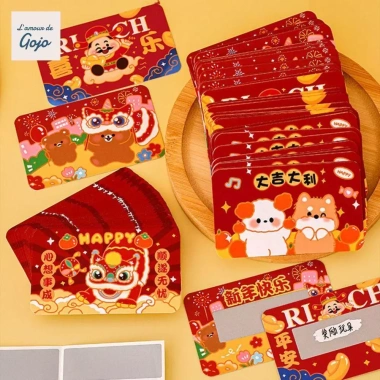Thẻ Cào Tết Gojo 60 chiếc – Phiếu hoạt hình trầy xước, thẻ may mắn 2.025, quà tặng