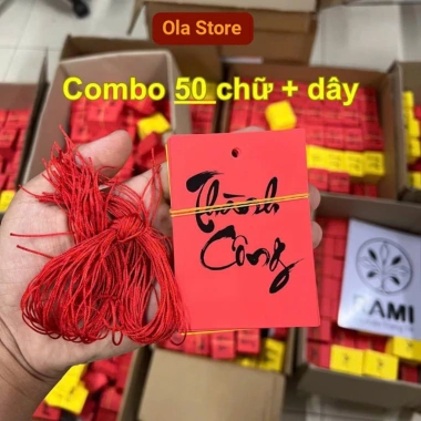 Thẻ đỏ thư pháp Tết - 150 thiệp may mắn, treo cây hoa mai đào quất, giá 21.500 VND 2 Thẻ đỏ thư pháp Tết - 150 thiệp may mắn, treo cây hoa mai đào quất, giá 21.500 VND 2