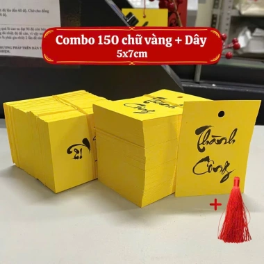 Thẻ đỏ thư pháp Tết - 150 thiệp may mắn, treo cây hoa mai đào quất, giá 21.500 VND 5 Thẻ đỏ thư pháp Tết - 150 thiệp may mắn, treo cây hoa mai đào quất, giá 21.500 VND 5