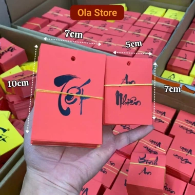 Thẻ đỏ thư pháp Tết - 150 thiệp may mắn, treo cây hoa mai đào quất, giá 21.500 VND 9 Thẻ đỏ thư pháp Tết - 150 thiệp may mắn, treo cây hoa mai đào quất, giá 21.500 VND 9