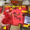 Thẻ đỏ thư pháp Tết - 150 thiệp may mắn, treo cây hoa mai đào quất, giá 21.500 VND 10