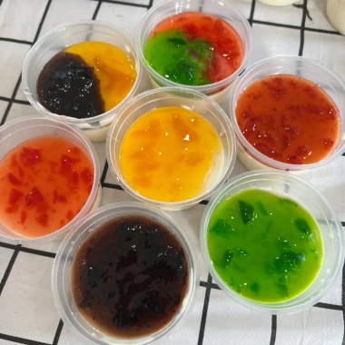 THE GARDEN sinh tố, mứt, sốt trái cây vị đào, dâu, xoài - dùng pha chế, làm panna cotta 18.000 VND
