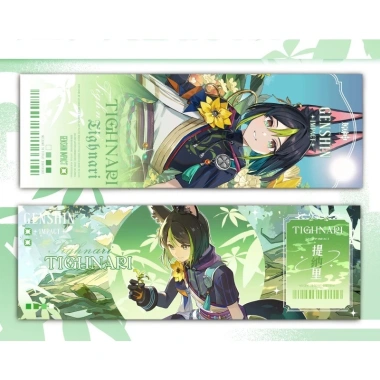 Thẻ Genshin Impact 2 mặt 21x7cm Bling - Ticket Furina Nahida Zhongli Yaemiko Hutao Xiao Ganyu - Giá 10.000đ