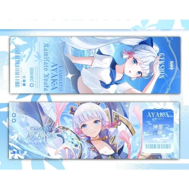 Thẻ Genshin Impact 2 mặt 21x7cm Bling - Ticket Furina Nahida Zhongli Yaemiko Hutao Xiao Ganyu - Giá 10.000đ